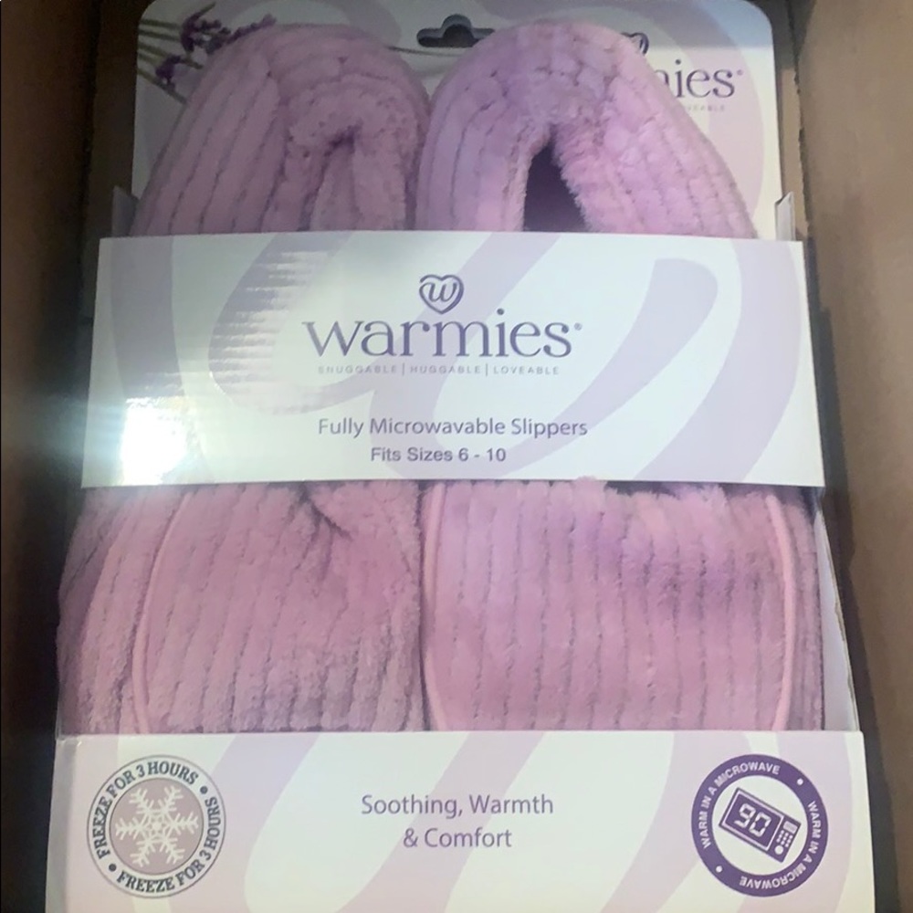 Warmies microwaveable heatable/freezable slippers